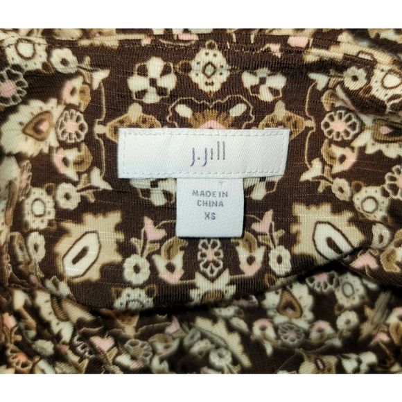 J Jill Floral Stretchy Super Soft Knit Halter Maxi Dress - Size XS - Picture 7 of 9